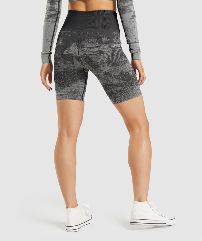 Szorty Gymshark Adapt Ombre Seamless Damskie Czarne | PL 706JYR